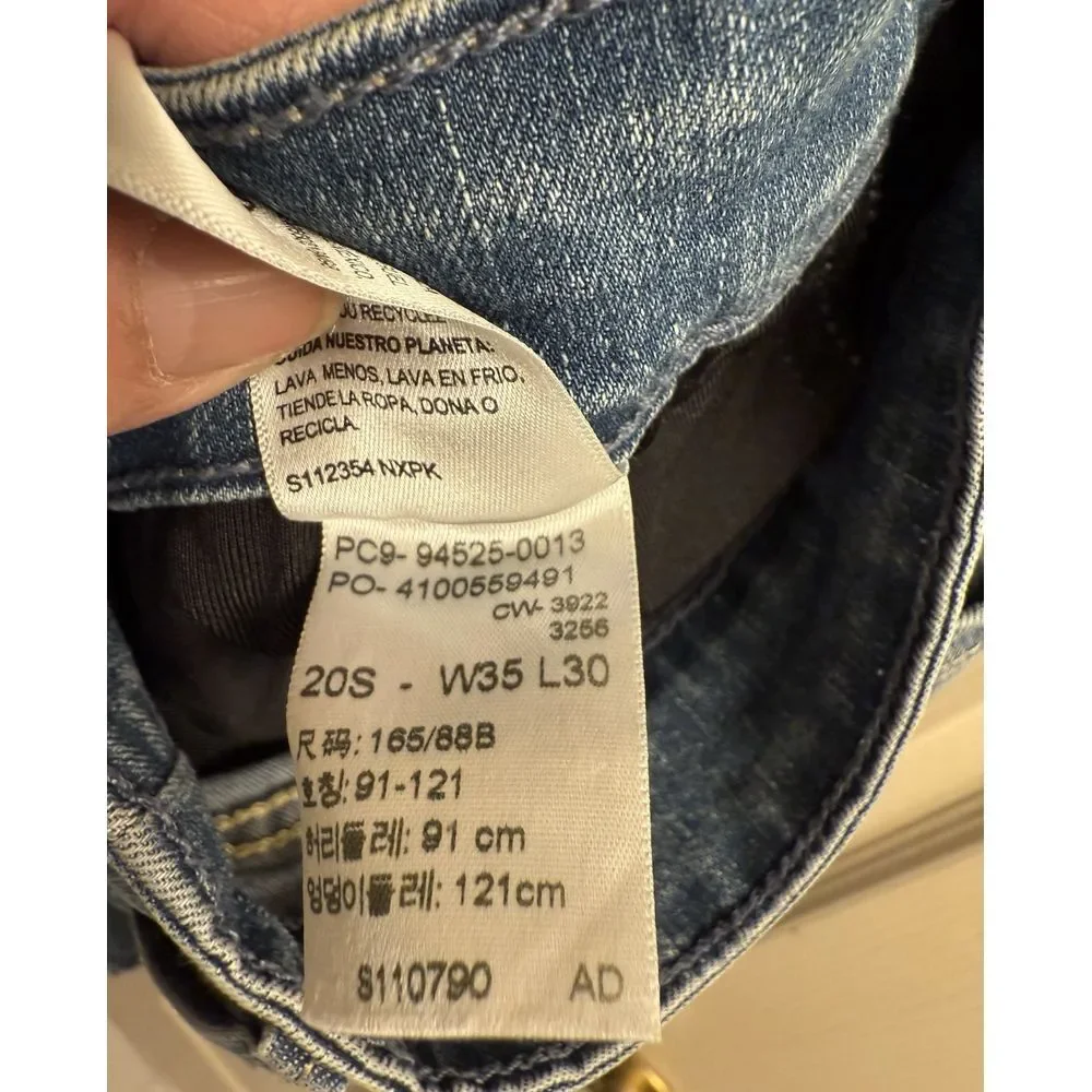 levi strauss signature gold Blue jeans mens totally shaping Straight 35x30‎
